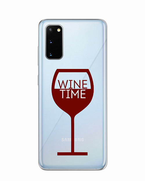 Силиконовый чехол для Samsung Galaxy S20 Wine time