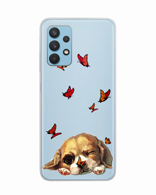 Силиконовый чехол для Samsung Galaxy A32 (4G) "Милый щенок"