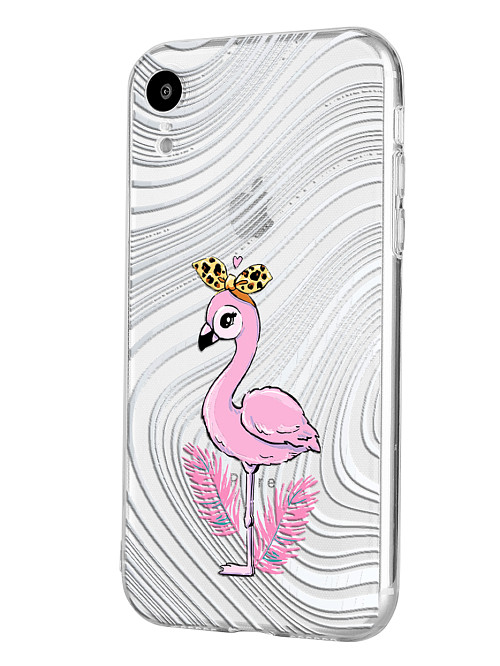 Силиконовый чехол для Apple iPhone Xr "Фламинго розовый"