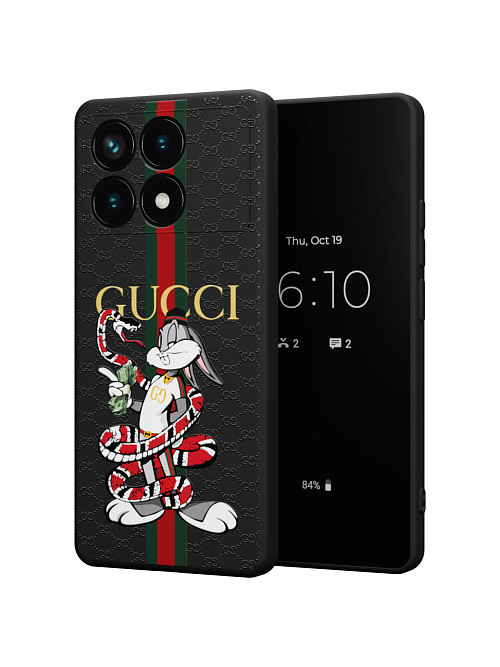 Силиконовый чехол для Poco X6 Pro (5G) "NOVEL: Багз Банни Gucci"