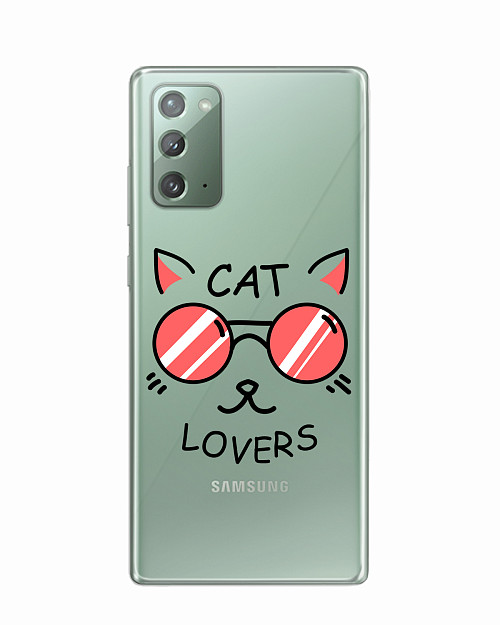 Силиконовый чехол для Samsung Galaxy Note 20 Cat lovers