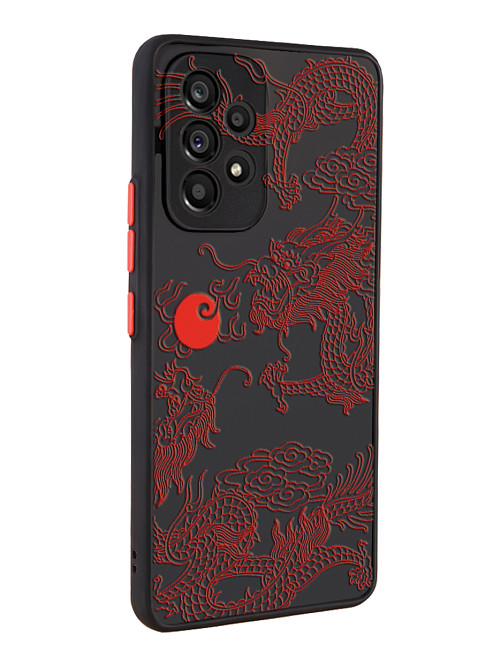 Противоударный чехол для Samsung A53 Красный японский дракон