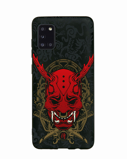 Силиконовый чехол для Samsung Galaxy A31 "Red Oni mask"