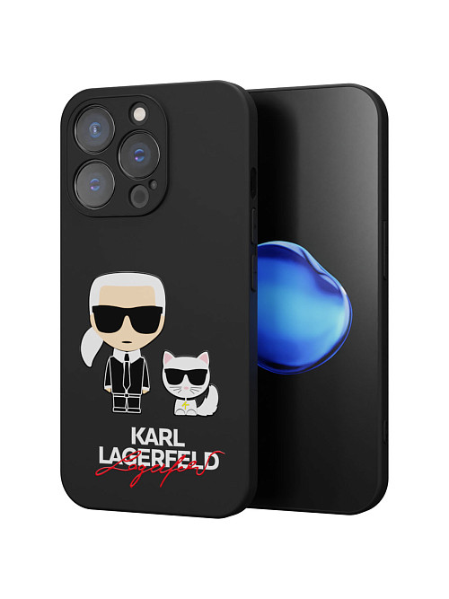 Силиконовый чехол для Apple iPhone 15 Pro "NOVEL: Lagerfeld"