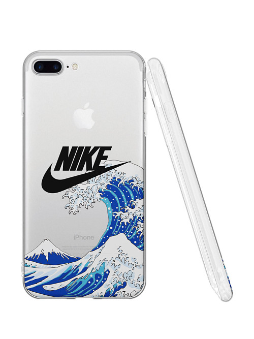 Силиконовый чехол для Apple iPhone 7 Plus "NOVEL: Nike и волна"