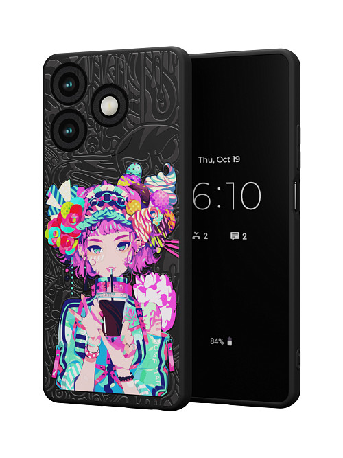 Силиконовый чехол для Tecno Spark 10 "Lolipop girl"