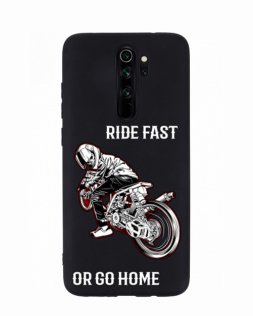 Силиконовый чехол для Xiaomi Redmi Note 8 Pro "Ride fast or go home"