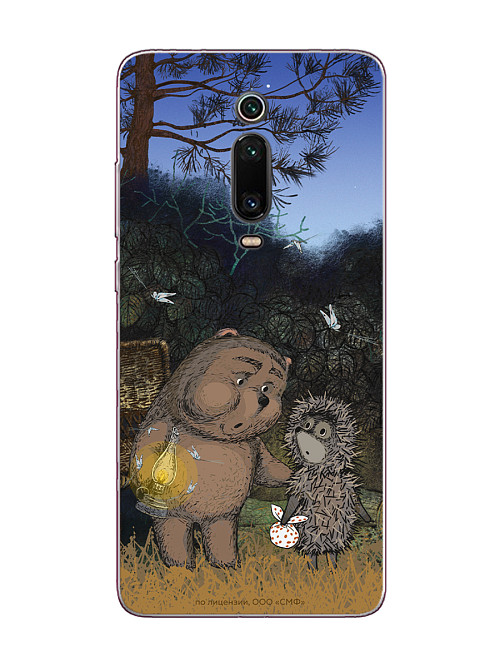 Силиконовый чехол для Xiaomi Redmi K20 "Ёжик в тумане и медвежонок"