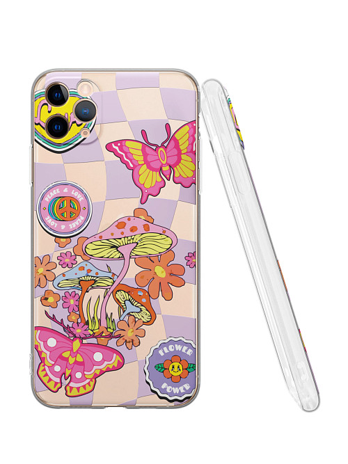 Силиконовый чехол для Apple iPhone 11 Pro Max "Flower power"