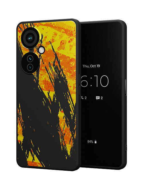 Силиконовый чехол для OnePlus Nord CE 3 Lite (5G) "Оранжевая краска"