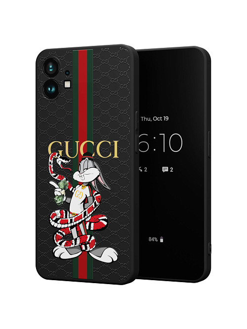 Силиконовый чехол для Nothing Phone 1 "NOVEL: Багз Банни Gucci"