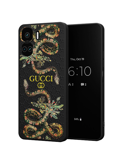 Силиконовый чехол для Honor X50i "NOVEL: Gucci"