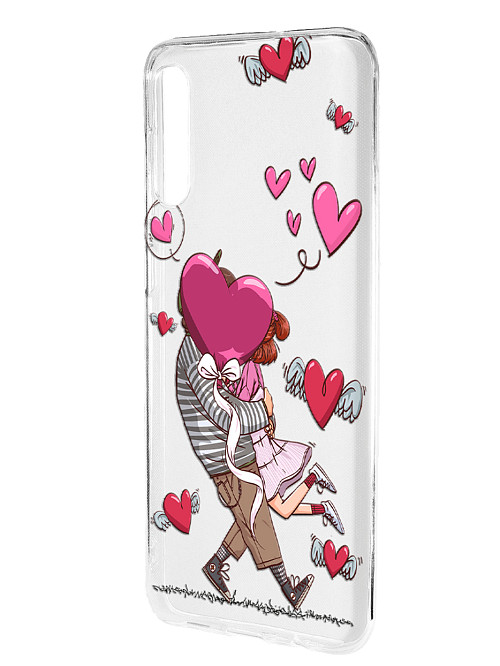Силиконовый чехол для Samsung Galaxy A50 "Поцелуй влюбленных"
