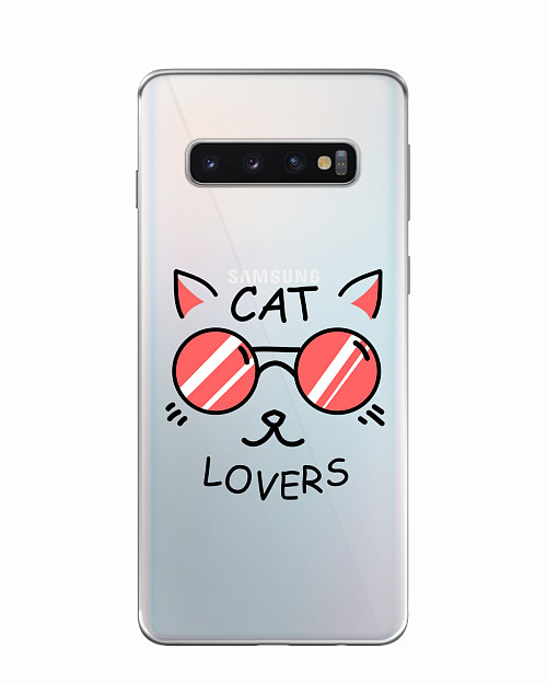 Силиконовый чехол для Samsung Galaxy S10 Cat lovers