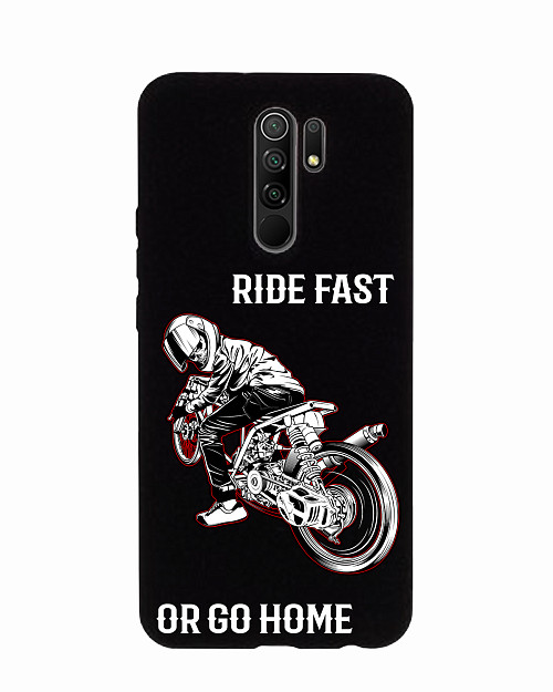 Силиконовый чехол для Xiaomi Redmi 9 "Ride fast or go home"