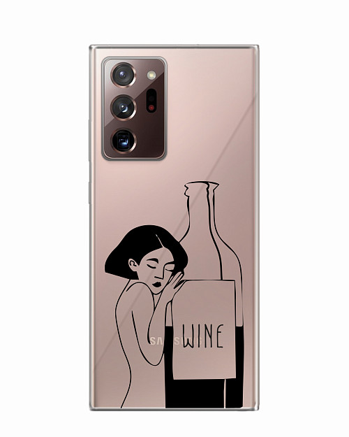 Силиконовый чехол для Samsung Galaxy Note 20 Ultra (5G) Бутылка вина