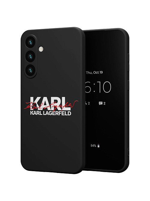 Силиконовый чехол для Samsung Galaxy S24 "NOVEL: Lagerfeld V.2"