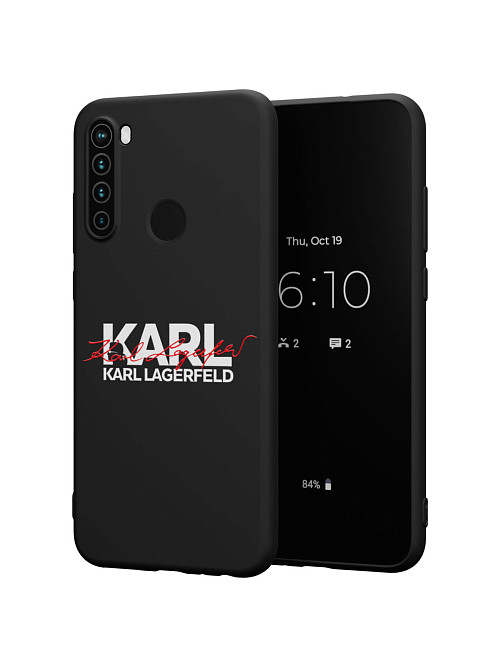 Силиконовый чехол для Xiaomi Redmi Note 8T "NOVEL: Lagerfeld V.2"