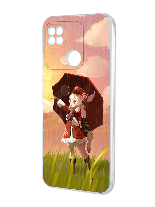 Силиконовый чехол для Xiaomi Redmi 10A "Genshin Impact: Кли под дождем"