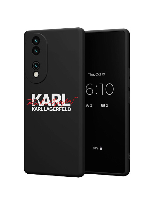 Силиконовый чехол для Honor 70 "NOVEL: Lagerfeld V.2"