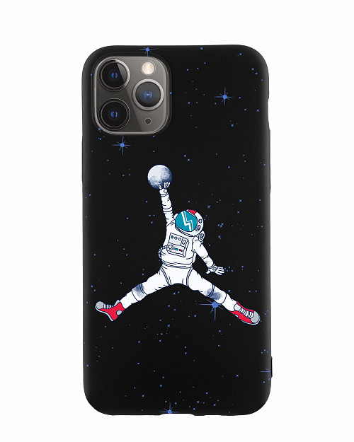 Силиконовый чехол для Apple iPhone 11 Pro "Космический баскетбол"