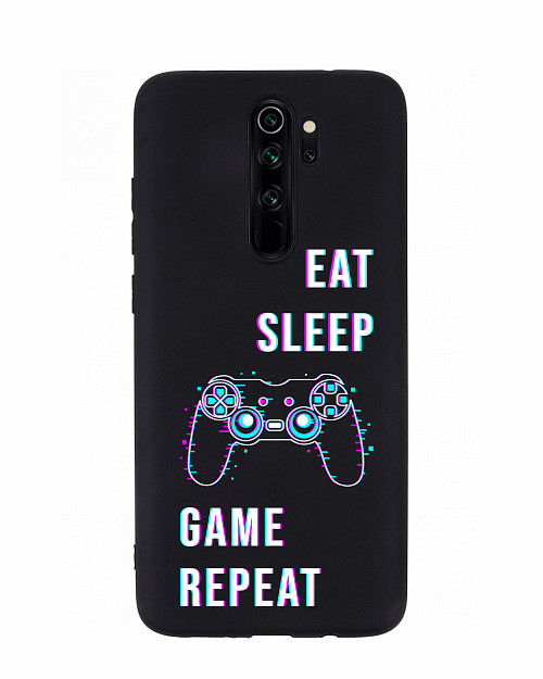 Силиконовый чехол для Xiaomi Redmi Note 8 Pro "Eat Sleep Game repeat"