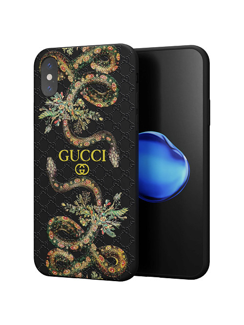 Силиконовый чехол для Apple iPhone X "NOVEL: Gucci"