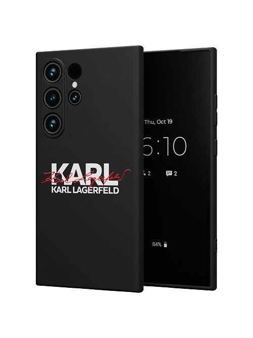 Силиконовый чехол для Samsung Galaxy S24 Ultra "NOVEL: Lagerfeld V.2"