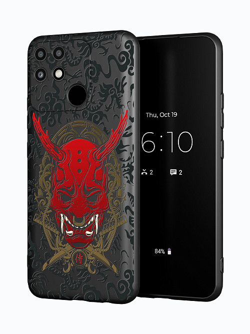 Силиконовый чехол для Realme Narzo 50A Red Oni mask