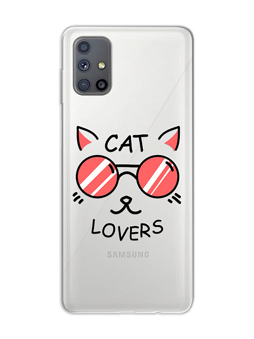 Силиконовый чехол для Samsung Galaxy M51 Cat lovers