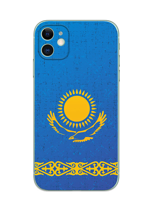 Силиконовый чехол для Apple iPhone 11 Флаг Казахстана