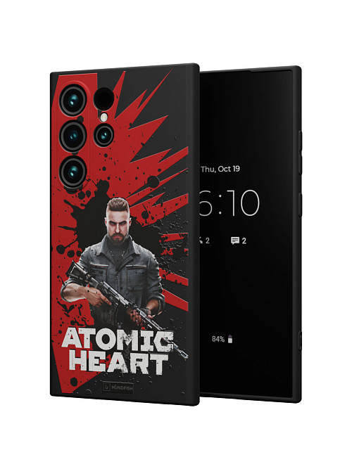 Силиконовый чехол для Samsung Galaxy S24 Ultra "Atomic Heart: Майор Нечаев"