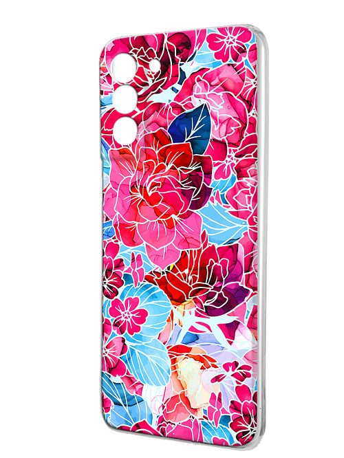 Силиконовый чехол для Samsung Galaxy S21+ (5G) "Розовые цветы"