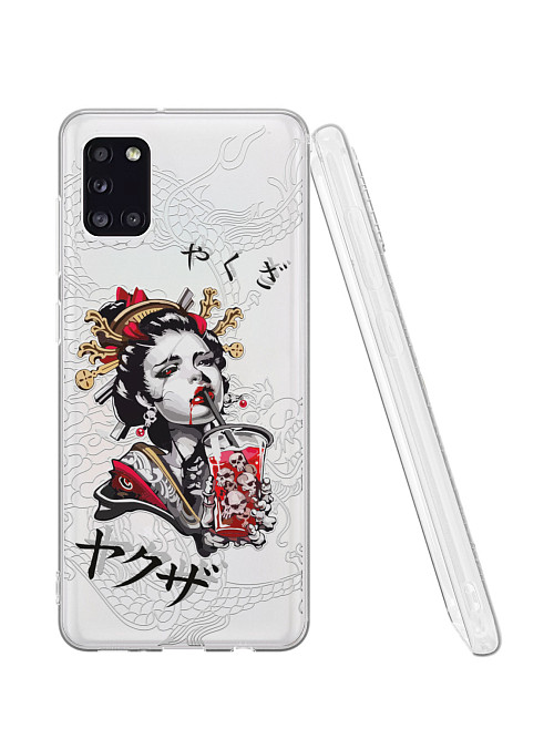 Силиконовый чехол для Samsung Galaxy A31 "Geisha Bloody"