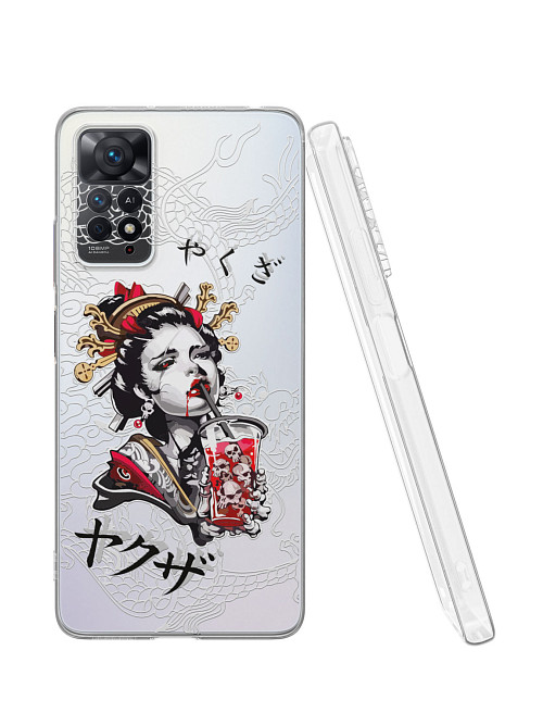 Силиконовый чехол для Xiaomi Redmi Note 12 Pro (4G) "Geisha Bloody"