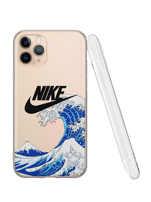 Силиконовый чехол для Apple iPhone 11 Pro "NOVEL: Nike и волна"