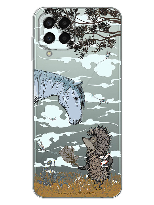 Силиконовый чехол для Samsung Galaxy M33 (5G) "Ёжик в тумане и лошадка"