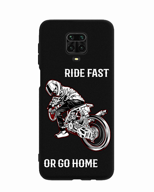 Силиконовый чехол для Xiaomi Redmi Note 9 Pro Ride fast or go home