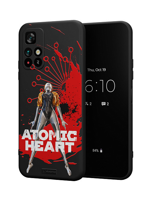 Силиконовый чехол для Poco M4 Pro (5G) "Atomic Heart: Правая близняшка"