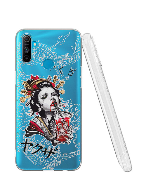 Силиконовый чехол для Realme C3 "Geisha Bloody"