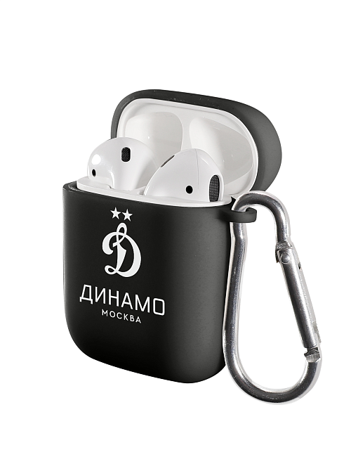 Силиконовый чехол для наушников матовый на AirPods 1/2 "Динамо: Динамо Москва"