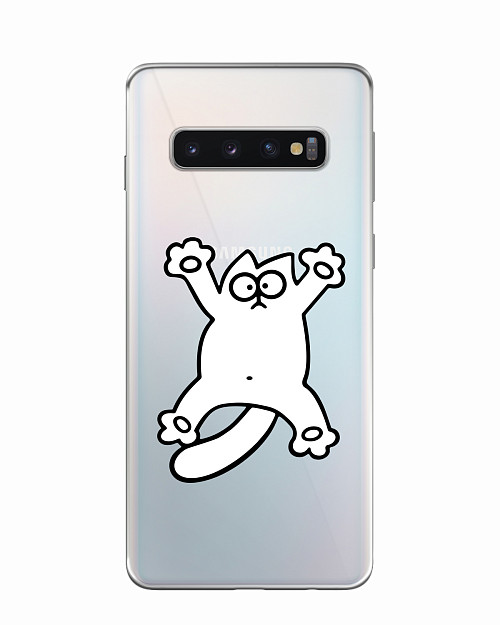 Силиконовый чехол для Samsung Galaxy S10 Кот Саймон