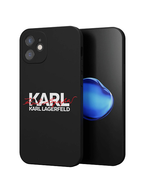 Силиконовый чехол для Apple iPhone 12 mini "NOVEL: Lagerfeld V.2"