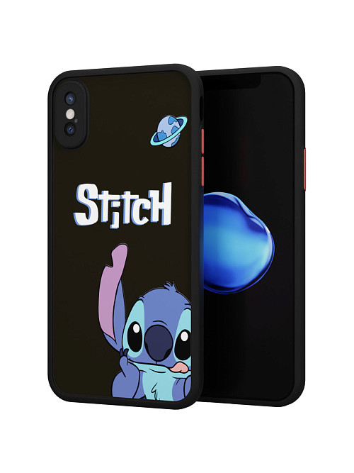 Противоударный чехол для Apple iPhone X "NOVEL: Stitch planet"