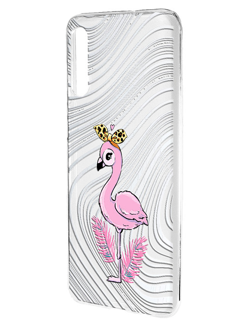 Силиконовый чехол для Samsung Galaxy A30S "Фламинго розовый"
