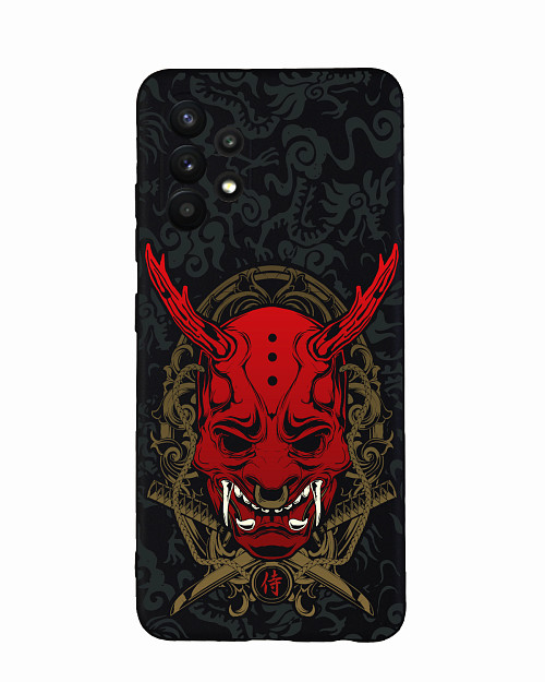 Силиконовый чехол для Samsung Galaxy A32 (4G) "Red Oni mask"