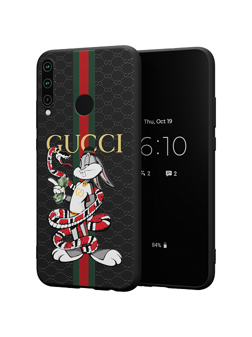 Силиконовый чехол для Huawei P40 Lite E "NOVEL: Багз Банни Gucci"