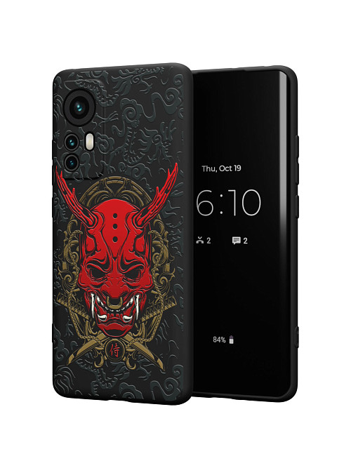 Силиконовый чехол для Xiaomi 12 "Red Oni mask"