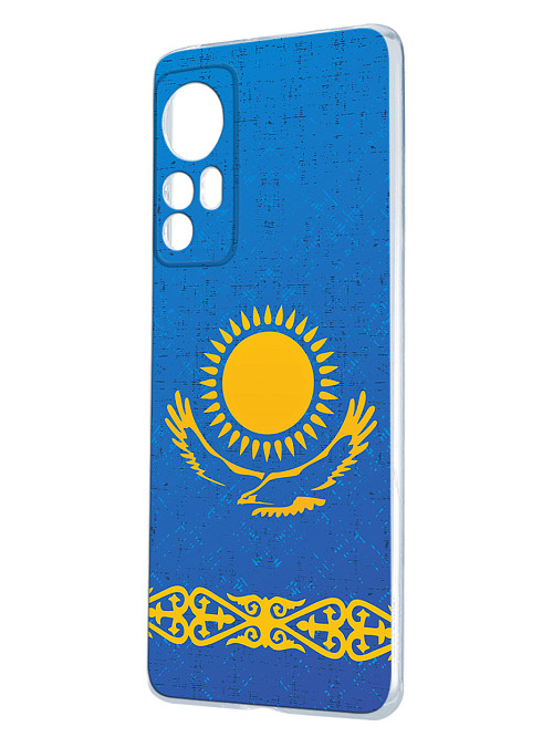 Силиконовый чехол для Xiaomi 12 Pro Флаг Казахстана