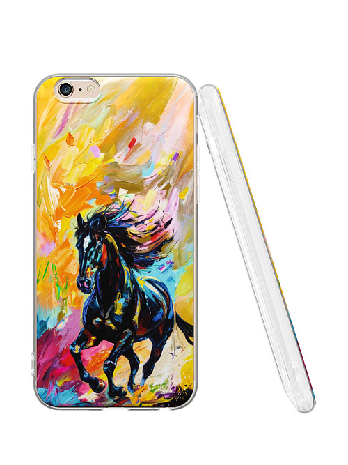 Силиконовый чехол для Apple iPhone 6S "Лошадь V.2"
